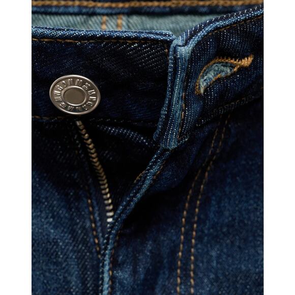 MNG by Mango  Flared Mid-Rise Jeans in Dark Blues‎ size 4 NEW - Picture 3 of 10